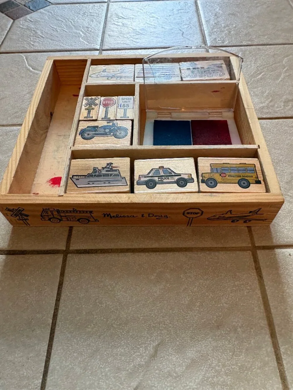 Melissa & Doug Vehicles stamp set